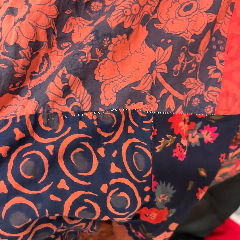 Source Unknown Multicolor Patchwork Ankle Pants - image 3